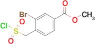 Methyl 3-bromo-4-[(chlorosulfonyl)methyl]benzoate