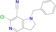 1-Benzyl-6-chloro-1h,2h,3h-pyrrolo[3,2-c]pyridine-7-carbonitrile
