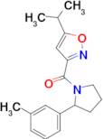 3-[2-(3-methylphenyl)pyrrolidine-1-carbonyl]-5-(propan-2-yl)-1,2-oxazole