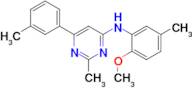 n-(2-Methoxy-5-methylphenyl)-2-methyl-6-(3-methylphenyl)pyrimidin-4-amine