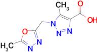 5-Methyl-1-[(5-methyl-1,3,4-oxadiazol-2-yl)methyl]-1h-1,2,3-triazole-4-carboxylic acid