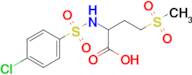 2-(4-Chlorobenzenesulfonamido)-4-methanesulfonylbutanoic acid