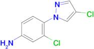 3-Chloro-4-(4-chloro-1h-pyrazol-1-yl)aniline