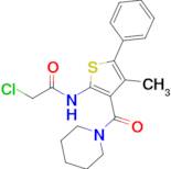 2-Chloro-n-[4-methyl-5-phenyl-3-(piperidine-1-carbonyl)thiophen-2-yl]acetamide