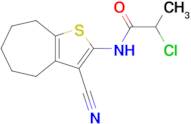 2-Chloro-n-{3-cyano-4h,5h,6h,7h,8h-cyclohepta[b]thiophen-2-yl}propanamide