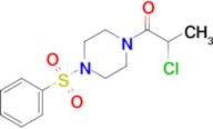 1-[4-(benzenesulfonyl)piperazin-1-yl]-2-chloropropan-1-one