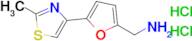 [5-(2-methyl-1,3-thiazol-4-yl)furan-2-yl]methanamine dihydrochloride