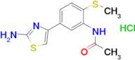 n-[5-(2-amino-1,3-thiazol-4-yl)-2-(methylsulfanyl)phenyl]acetamide hydrochloride