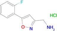 [5-(2-fluorophenyl)-1,2-oxazol-3-yl]methanamine hydrochloride