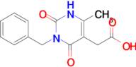 2-(3-Benzyl-6-methyl-2,4-dioxo-1,2,3,4-tetrahydropyrimidin-5-yl)acetic acid