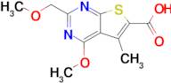 4-Methoxy-2-(methoxymethyl)-5-methylthieno[2,3-d]pyrimidine-6-carboxylic acid