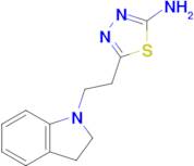 5-[2-(2,3-dihydro-1h-indol-1-yl)ethyl]-1,3,4-thiadiazol-2-amine