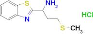 1-(1,3-Benzothiazol-2-yl)-3-(methylsulfanyl)propan-1-amine hydrochloride