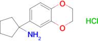 1-(2,3-Dihydro-1,4-benzodioxin-6-yl)cyclopentan-1-amine hydrochloride