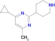 4-Cyclopropyl-6-methyl-2-(piperidin-4-yl)pyrimidine