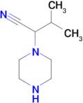 3-Methyl-2-(piperazin-1-yl)butanenitrile