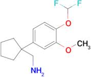 {1-[4-(difluoromethoxy)-3-methoxyphenyl]cyclopentyl}methanamine