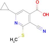 3-Cyano-6-cyclopropyl-2-(methylsulfanyl)pyridine-4-carboxylic acid