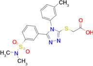 2-({5-[3-(dimethylsulfamoyl)phenyl]-4-(3-methylphenyl)-4h-1,2,4-triazol-3-yl}sulfanyl)acetic acid