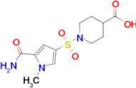 1-[(5-carbamoyl-1-methyl-1h-pyrrol-3-yl)sulfonyl]piperidine-4-carboxylic acid