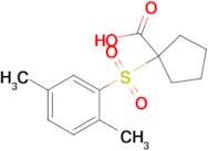 1-(2,5-Dimethylbenzenesulfonyl)cyclopentane-1-carboxylic acid