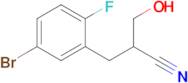 2-[(5-bromo-2-fluorophenyl)methyl]-3-hydroxypropanenitrile