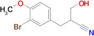 2-[(3-bromo-4-methoxyphenyl)methyl]-3-hydroxypropanenitrile