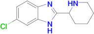 6-chloro-2-(piperidin-2-yl)-1H-1,3-benzodiazole