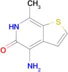 4-amino-7-methyl-5H,6H-thieno[2,3-c]pyridin-5-one