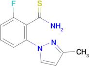 2-Fluoro-6-(3-methyl-1h-pyrazol-1-yl)benzene-1-carbothioamide