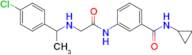 3-(2-{[1-(4-chlorophenyl)ethyl]amino}acetamido)-n-cyclopropylbenzamide