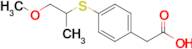 2-{4-[(1-methoxypropan-2-yl)sulfanyl]phenyl}acetic acid