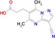 3-{3-cyano-5,7-dimethylpyrazolo[1,5-a]pyrimidin-6-yl}propanoic acid