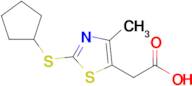 2-[2-(cyclopentylsulfanyl)-4-methyl-1,3-thiazol-5-yl]acetic acid