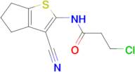 3-Chloro-n-{3-cyano-4h,5h,6h-cyclopenta[b]thiophen-2-yl}propanamide