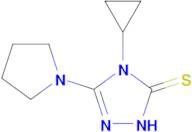 4-cyclopropyl-3-(pyrrolidin-1-yl)-4,5-dihydro-1H-1,2,4-triazole-5-thione