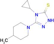 4-cyclopropyl-3-(4-methylpiperidin-1-yl)-4,5-dihydro-1H-1,2,4-triazole-5-thione