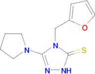 4-[(furan-2-yl)methyl]-3-(pyrrolidin-1-yl)-4,5-dihydro-1H-1,2,4-triazole-5-thione