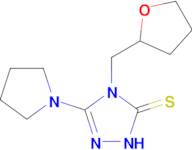 4-[(oxolan-2-yl)methyl]-3-(pyrrolidin-1-yl)-4,5-dihydro-1H-1,2,4-triazole-5-thione