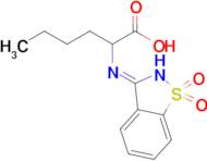 2-[(1,1-dioxo-2,3-dihydro-1λ⁶,2-benzothiazol-3-ylidene)amino]hexanoic acid