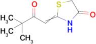 2-(3,3-dimethyl-2-oxobutylidene)-1,3-thiazolidin-4-one