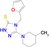 4-[(furan-2-yl)methyl]-3-(3-methylpiperidin-1-yl)-4,5-dihydro-1H-1,2,4-triazole-5-thione