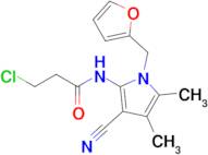 3-Chloro-n-[3-cyano-1-(furan-2-ylmethyl)-4,5-dimethyl-1h-pyrrol-2-yl]propanamide