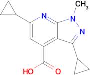 3,6-Dicyclopropyl-1-methyl-1h-pyrazolo[3,4-b]pyridine-4-carboxylic acid