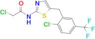 2-Chloro-n-(5-{[2-chloro-5-(trifluoromethyl)phenyl]methyl}-1,3-thiazol-2-yl)acetamide