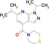 4-[1,6-bis(propan-2-yl)-1h-pyrazolo[3,4-b]pyridine-4-carbonyl]thiomorpholine