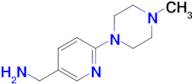 [6-(4-methylpiperazin-1-yl)pyridin-3-yl]methanamine