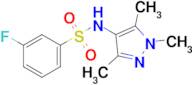 3-Fluoro-n-(1,3,5-trimethyl-1h-pyrazol-4-yl)benzene-1-sulfonamide