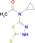 N-cyclopropyl-N-(5-sulfanylidene-4,5-dihydro-1,3,4-thiadiazol-2-yl)acetamide