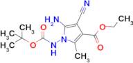 Ethyl 5-amino-1-{[(tert-butoxy)carbonyl]amino}-4-cyano-2-methyl-1h-pyrrole-3-carboxylate